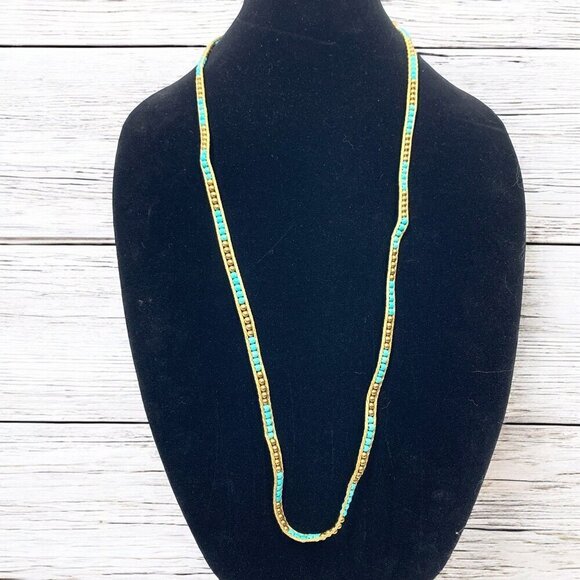 Boho Turquoise Style Beaded Convertible Wrap Bracelet & Necklace 36"L - Picture 3 of 4